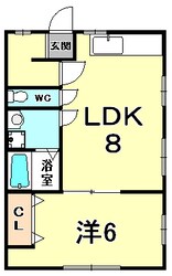 アパートメントＬの物件間取画像